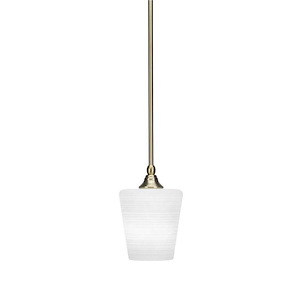 Stem - 1 Light Stem Mini Pendant With Hang Straight Swivel-8.75 Inches Tall and 6 Inches Wide - 1218892