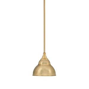 Stem - 1 Light Stem Mini Pendant With Hang Straight Swivel-8 Inches Tall and 7 Inches Wide - 1219190