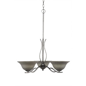 Revo - 3 Light Chandelier-18.75 Inches Tall and 22.75 Inches Wide - 1218781