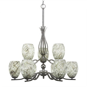Revo - 9 Light Chandelier-22 Inches Tall and 16 Inches Wide - 697463