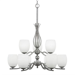 Revo - 9 Light Chandelier-22 Inches Tall and 14 Inches Wide - 1153942