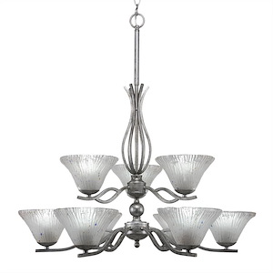 Revo - 9 Light Chandelier-22 Inches Tall and 18 Inches Wide - 1152644