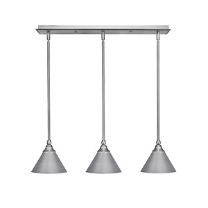 Any - 3 Light Linear Pendalier-6.25 Inches Tall and 7 Inches Wide - 697621