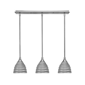 Any - 3 Light Linear Pendalier-8.25 Inches Tall and 6 Inches Wide - 697620