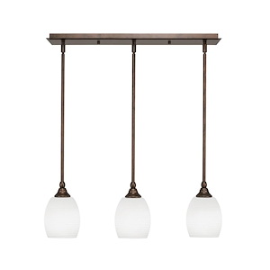 Any - 3 Light Stem Hung Linear Pendalier-7.75 Inches Tall and 5 Inches Wide - 697570