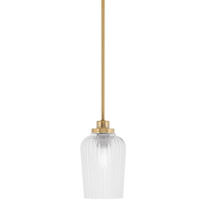 Odyssey - 1 Light Stem Hung Mini Pendant-8.5 Inches Tall and 5 Inches Wide - 1310890