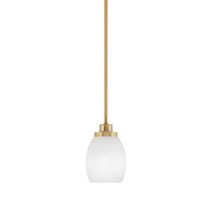 Odyssey - 1 Light Stem Hung Mini Pendant-6.75 Inches Tall and 5 Inches Wide - 1310901