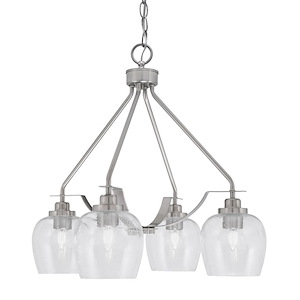 Odyssey - 3 Light Downlight Chandelier-22.25 Inches Tall and 17 Inches Wide - 1276338