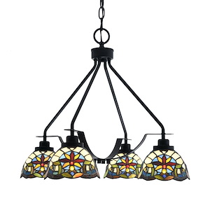 Odyssey - 4 Light Downlight Chandelier-20.5 Inches Tall and 18.75 Inches Wide - 1276347