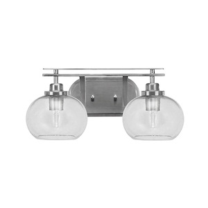 Odyssey - 2 Light Bath Bar-8 Inches Tall and 17.75 Inches Wide - 882478