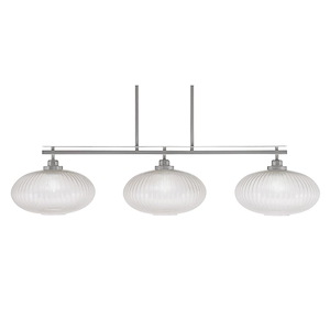 Odyssey - 3 Light Island-9.75 Inches Tall and 43.75 Inches Length - 1310912