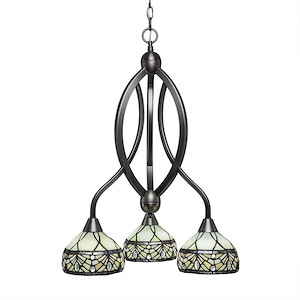 Bow - 3 Light Chandelier-27 Inches Tall and 18 Inches Wide - 697793