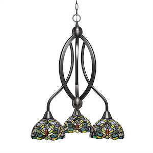 Bow - 3 Light Chandelier-26.75 Inches Tall and 18 Inches Wide - 697786