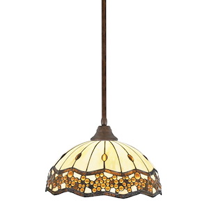 Any - 1 Light Stem Pendant With Hang Straight Swivel-9.25 Inches Tall and 18.25 Inches Wide - 358313