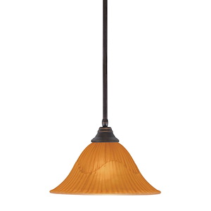 Any - 1 Light Stem Pendant With Hang Straight Swivel-9 Inches Tall and 14 Inches Wide - 358340