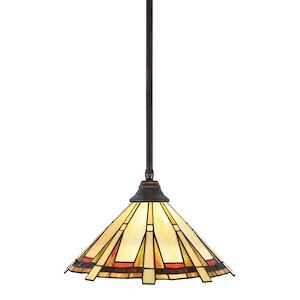 Any - 1 Light Stem Pendant With Hang Straight Swivel-11.5 Inches Tall and 16 Inches Wide - 549479