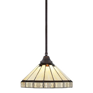 Any - 1 Light Stem Pendant With Hang Straight Swivel-9.5 Inches Tall and 15 Inches Wide - 358374