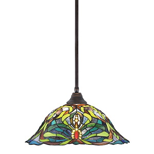 Any - 1 Light Stem Pendant With Hang Straight Swivel-10 Inches Tall and 19 Inches Wide - 358368