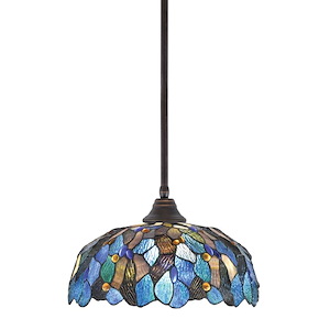 Any - 1 Light Stem Pendant With Hang Straight Swivel-10.5 Inches Tall and 16 Inches Wide - 358314