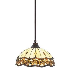 Any - 1 Light Stem Pendant With Hang Straight Swivel-9.25 Inches Tall and 16 Inches Wide - 358284