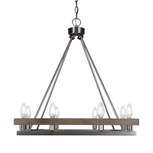 Belmont-8 Light Square Chandelier-22.5 Inches Wide by 25.75 Inches High - 1041400