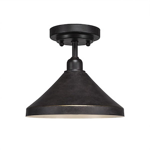 Vintage - 1 Light Semi-Flush Mount-9.5 Inches Tall and 10 Inches Wide - 698006