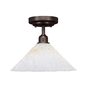 Vintage - 1 Light Semi-Flush Mount-9.25 Inches Tall and 12 Inches Wide - 489936