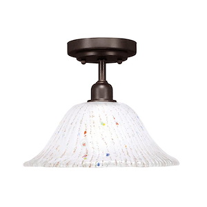 Vintage - 1 Light Semi-Flush Mount-8.5 Inches Tall and 10 Inches Wide - 489937