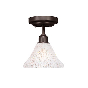 Vintage - 1 Light Semi-Flush Mount-8.5 Inches Tall and 7 Inches Wide - 489935