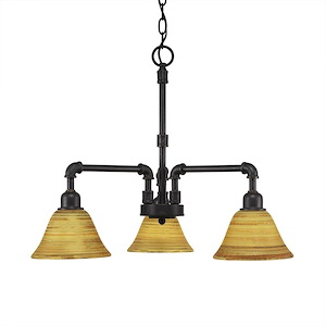 Vintage - 3 Light Chandelier-19 Inches Tall and 20.5 Inches Wide - 697970