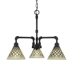 Vintage - 3 Light Chandelier-19.25 Inches Tall and 20.75 Inches Wide - 697962