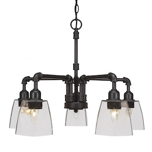 Vintage - 5 Light Chandelier-18.75 Inches Tall and 20.75 Inches Wide - 1218869