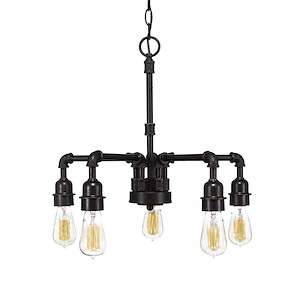 Vintage - 5 Light Chandelier-18 Inches Tall and 20.5 Inches Wide - 1218910