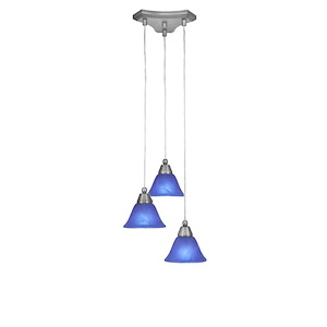 Europa - 3 Light Cluster Pendalier-6.5 Inches Tall and 13 Inches Wide - 698057