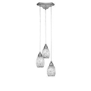Europa - 3 Light Cluster Pendalier-9 Inches Tall and 10 Inches Wide - 698055