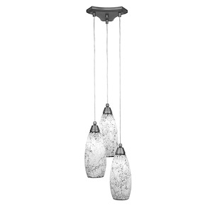 Europa - 3 Light Cluster Pendalier-14.25 Inches Tall and 10.75 Inches Wide - 1153361