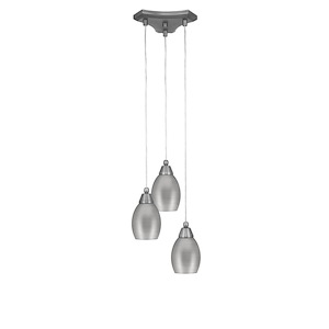 Europa - 3 Light Cluster Pendalier-9.25 Inches Tall and 10.5 Inches Wide - 519957