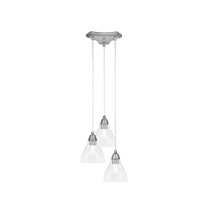 Europa - 3 Light Cluster Pendalier-10 Inches Tall and 11.5 Inches Wide - 1219061