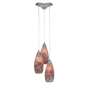 Europa - 3 Light Cluster Pendalier-13.5 Inches Tall and 11.25 Inches Wide - 519953