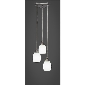 Europa - 3 Light Cluster Pendalier-8 Inches Tall and 10.75 Inches Wide - 698013