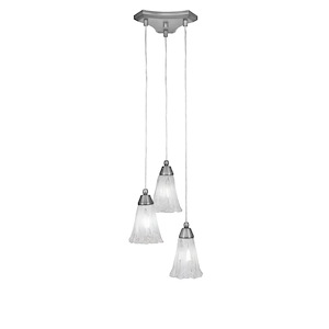 Europa - 3 Light Cluster Pendalier-8.75 Inches Tall and 10.75 Inches Wide - 519952