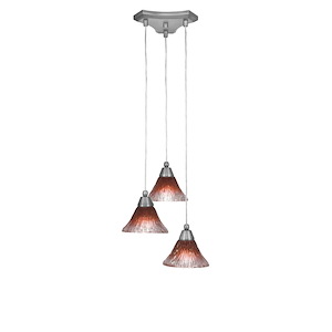 Europa - 3 Light Cluster Pendalier-7.25 Inches Tall and 14.5 Inches Wide - 519956
