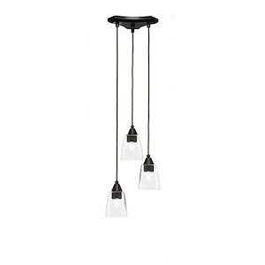 Europa - 3 Light Cluster Pendalier-9.5 Inches Tall and 10.75 Inches Wide - 1218785