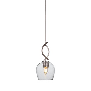 Monterey - 1 Light Stem Hung Mini Pendant-12.75 Inches Tall and 6 Inches Wide - 1339173