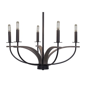 Monterey - 5 Light Uplight Chandelier-12 Inches Tall and 24.25 Inches Wide - 1270418