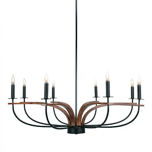 Monterey - 8 Light Uplight Chandelier-13.25 Inches Tall and 36 Inches Wide - 1339114