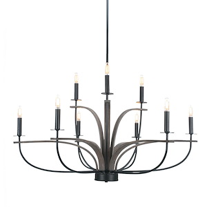Monterey - 9 Light Uplight Chandelier-19.75 Inches Tall and 36.5 Inches Wide - 1339174