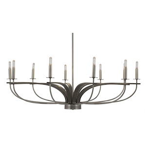 Monterey - 10 Light Uplight Chandelier-12.75 Inches Tall and 44.5 Inches Wide - 1270432