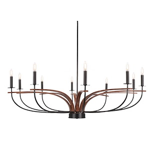 Monterey - 10 Light Uplight Chandelier-12.75 Inches Tall and 44.5 Inches Wide - 1339115
