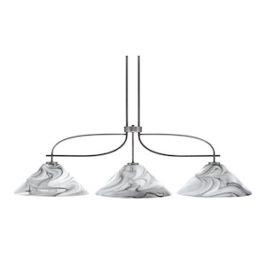 Monterey - 3 Light Bar Chandelier-14.5 Inches Tall and 16 Inches Wide - 1283762